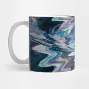 Planet Watercolor Space Iridescent Navy Mug